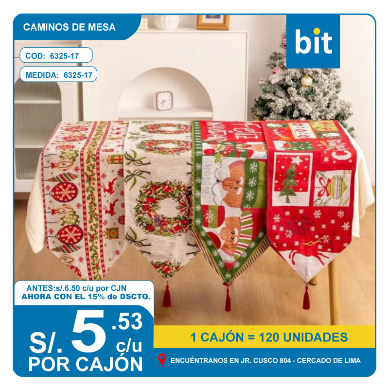 C03 CAMINO DE MESA 1.8M * 35CM / COD: 6325-17- CJN 120 UNDS