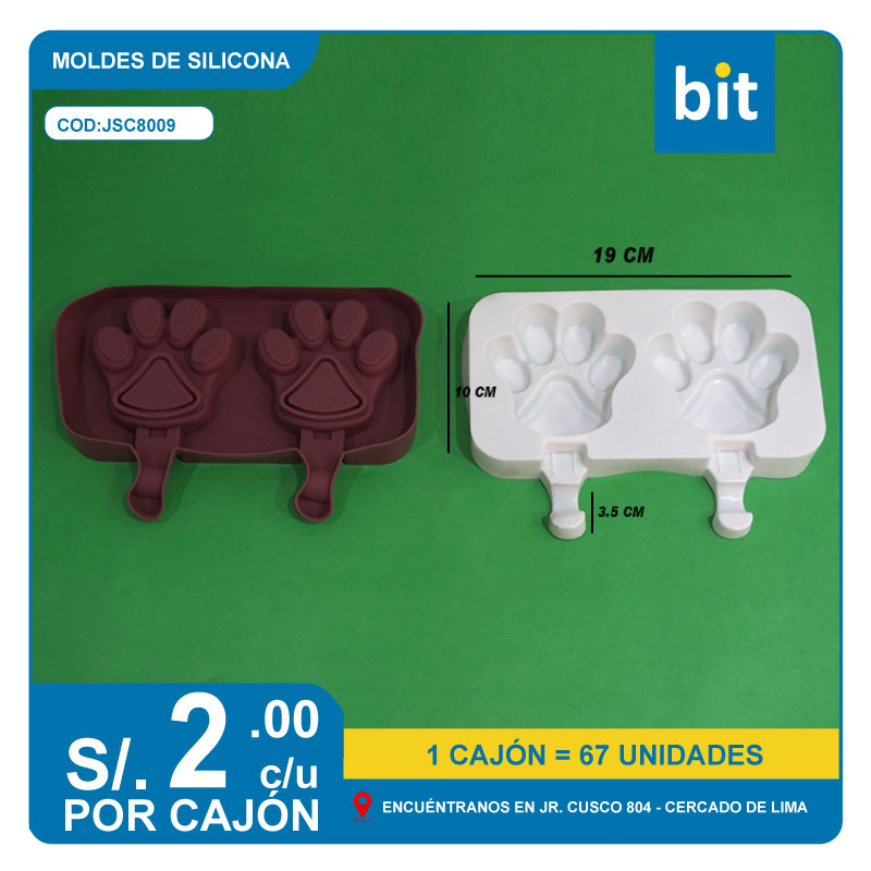 C02-MOLDE DE SILICONA COD. JSC8009 - MEDIDAS: 19.3*14.5*2.5cm