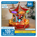 C03 ADORNO NAVIDEÑO TIPO VILLA TAMAÑO : 23.2*23.2*28.2cms/ COD:W269- CJN 8 UNDS