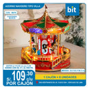C03 ADORNO NAVIDEÑO TIPO VILLA TAMAÑO : 23.2*23.2*28.2cms/ COD:W270- CJN 8 UNDS