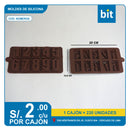 C02-MOLDE DE SILICONA NUMEROS - MEDIDAS: 21.9*11.2*1.8 (Venta desde 12 unid)