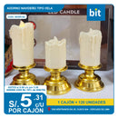 C03 ADORNO NAVIDEÑO CON TIPO VELA CON LUZ ARTIFICIAL / COD:SKSR-06- CJN 120 UNDS