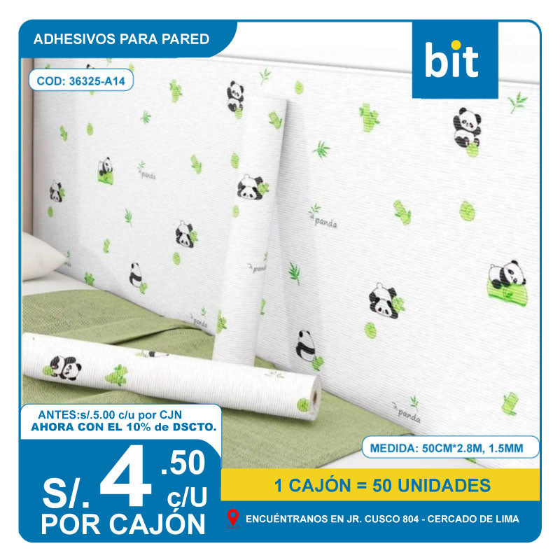 C03 ADHESIVO DE PARED TAMAÑO:  50CM*2.8M,  1.5MM/ COD: 36325-A14 CJN 50 UNDS