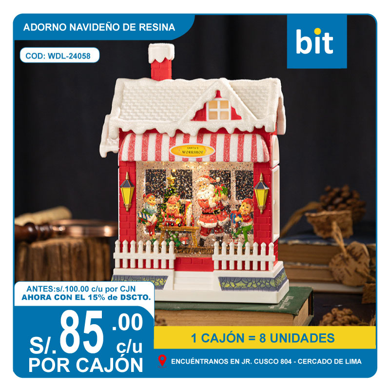 C02 ADORNO NAVIDEÑO DE RESINA / COD: WDL-24058- CJN 8 UNDS