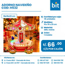 ADORNO NAVIDEÑO COD:	 H532 CJN X 18 UNID