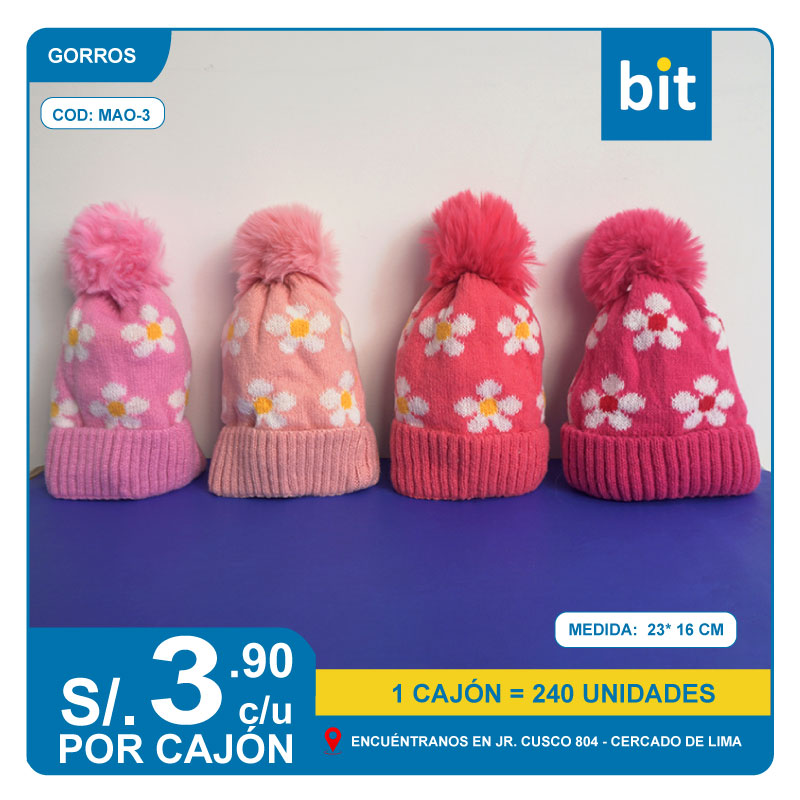 C03 GORROS / COD : mao-3 - CJN 240 UNDS