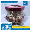 C03 SET DE 14 BOLAS NAVIDENAS EN DE 8CMS/ COD: HL22GH-35 - CJN 24 SET'S