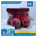 C03 SET DE 14 BOLAS NAVIDENAS EN DE 8CMS/ COD:HL22GH-33 - CJN 24 SET'S