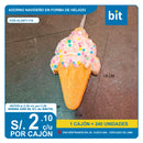 C03ADORNO ARBOL NAVIDENO DE ESPUMA EN FORMA DE HELADO DE 14X9CM/ COD: HL25FY-176 - CJN 240 UNDS