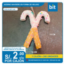C03 ADORNO ARBOL NAVIDENO DE ESPUMA EN FORMA DE BASTON DE 12X15CM/ COD: HL25FY-169 - CJN 240 UNDS