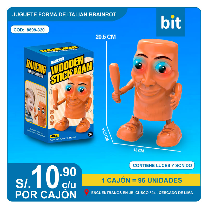 C03 JUGUETE PARA NINOS CON FORMA DE ITALIAN BRAINROT/ COD: 8899-320 CJN 96 UNDS