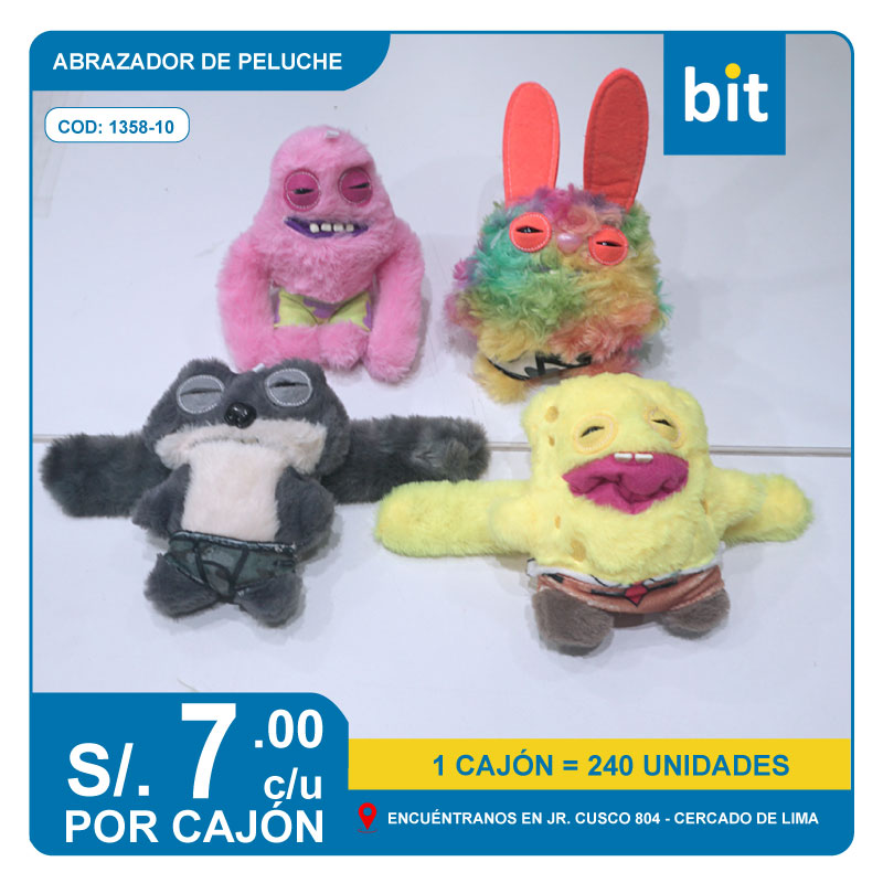 C03 ABRAZADOR DE PELUCHE/ COD: 1358-10 CJN 240 UNDS