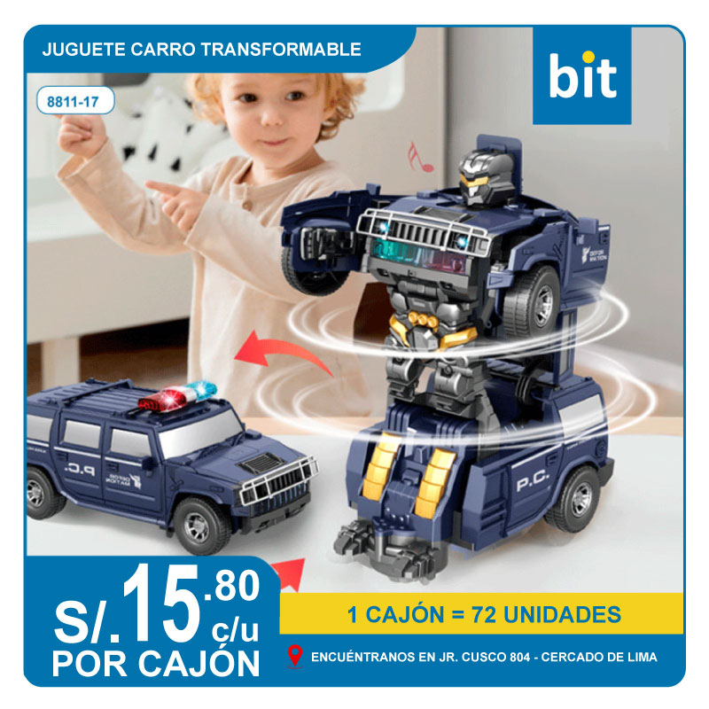 📦 JUGUETE CARRO  TRANSFORMABLE COD: 8811-17 -- CJN DE 72 UNDS