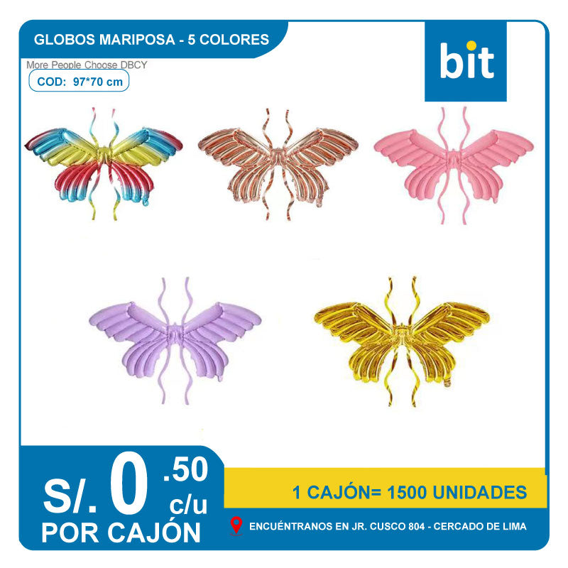 C02-GLOBOS MARIPOSA - POR CAJÓN