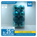 C03 SET DE 16 BOLAS DE 10 CM- BLUE/ COD: 6279-1 - CJN 9 UNDS