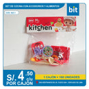 C03 SET DE COCINA CON ACCESORIOS Y ALIMENTOS/  COD:622-1 CJN 168 UNDS