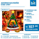 DECORACIONES DE NAVIDAD COD:	L1107	CJN X 	8 	UNID