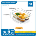 C03 TAPER DE VIDRIO 1040ML (LUCANAS)/ COD:36259-1- CJN 24 UNDS