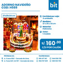 DECORACIONES DE NAVIDAD COD: H569 CJN X 6 UNID