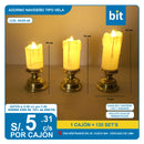 C03 ADORNO NAVIDEÑO CON TIPO VELA CON LUZ ARTIFICIAL / COD:SKSR-06- CJN 120 UNDS