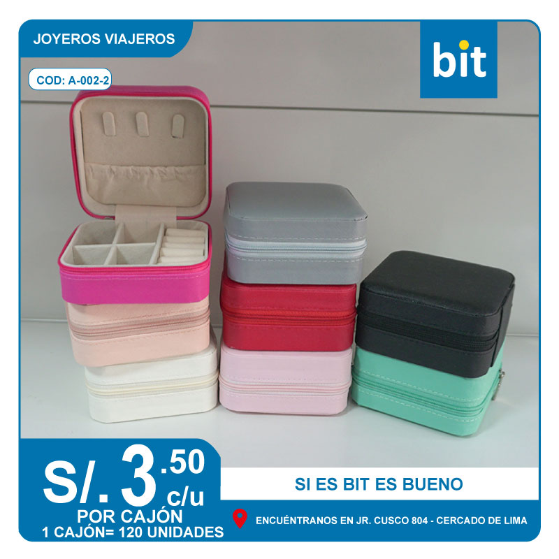 C03 CAJA DE JOYERÍA / COD: A-002-2 CJN 120 UNDS