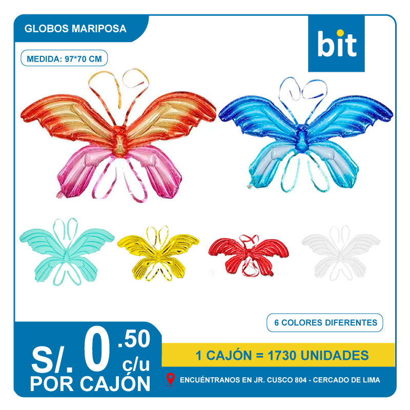 C02-GLOBOS MARIPOSA - 97*70 cm -  STOCK INMEDIATO