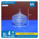 C03 AZUCARERO DE VIDRIO / COD: 0638-14 CJN 24 UNDS