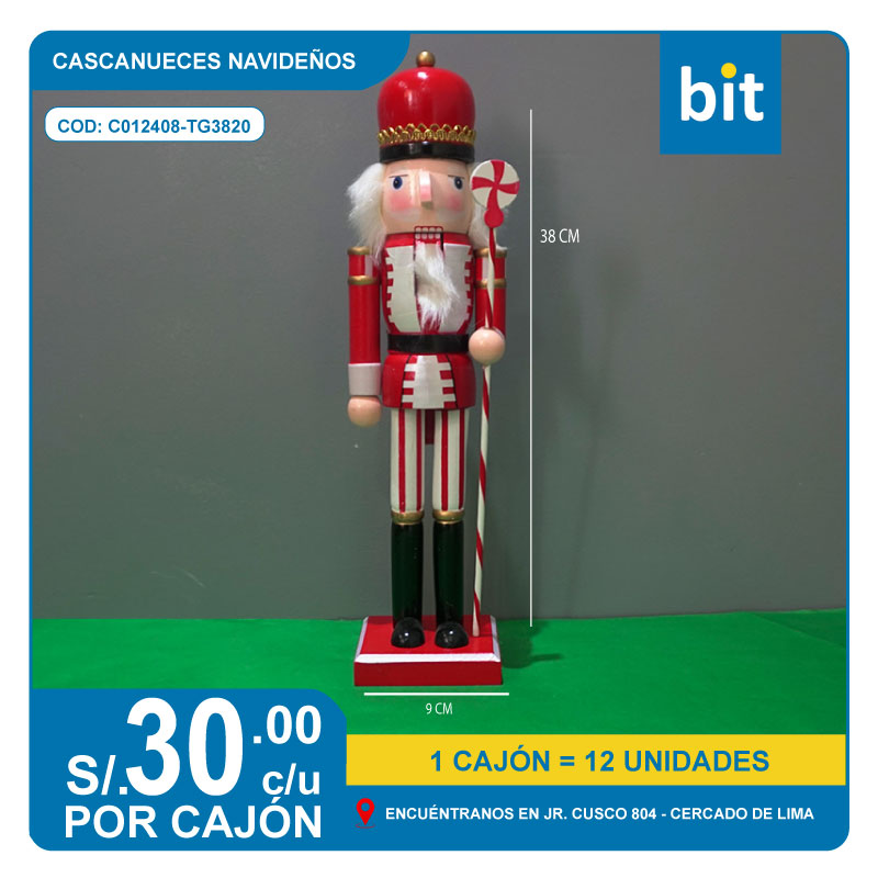 CASCANUEZ NAVIDEÑO DE MDF COD: C012408-TG3820 -- CJN  12 UNDS