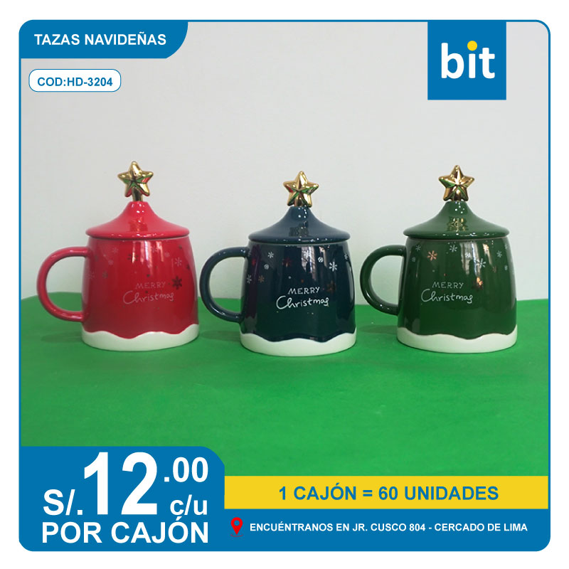 📦 TAZA NAVIDE?A COD: HD-3204 -- CJN  60 UNDS