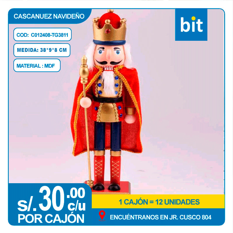 CASCANUEZ NAVIDEÑO DE MDF COD: C012408-TG3811 -- CJN  12 UNDS
