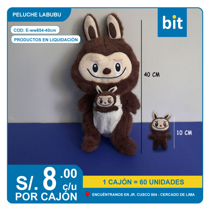 C03 PELUCHE LABUBU / COD:E-ww854-40cm CJN 60 UNDS