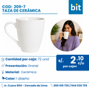 C01 TAZA DE CERAMICA COD:209-7 CJN 72 UND