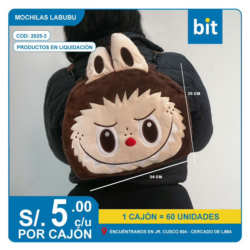 C03 MOCHILA LABUBU / COD:E-2025-3 ( 2025-1 ) CJN 60 UNDS