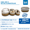 C01 SET DE CANASTILLAS COD:140-5 CJN 20 SET