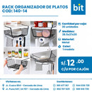 C01 RACK ORGANIZADOR DE PLATOS COD: 140-14 CJN 30 UNID