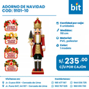 C01 ADORNO DE NAVIDAD 110CM COD: 9101-10 CJN 1 UND
