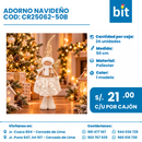 C01 ADORNO NAVIDEÑO COD: CR25062-50B CJN 24 UND