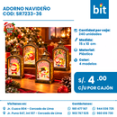 C01 ADORNO NAVIDEÑO DE PLASTICO CON LUZ COD: SR7233-36 CJN POR 240 UNID