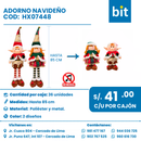 C01 ADORNO NAVIDEÑO COD: HX07448 CJN 36 UNID