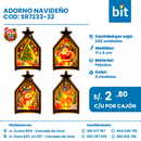 C01 ADORNO NAVIDEÑO DE PLASTICO CON LUZ COD: SR7233-32 CJN POR 240 UNID