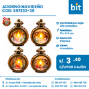 C01 ADORNO NAVIDEÑO DE PLASTICO CON LUZ COD: SR7233-38 CJN POR 288 UNID