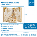 C01 ADORNO NACIMIENTO COD: A102-1 CJN 12 UNID