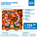 ADORNO NAVIDEÑO COD:	 W235 CJN X 12 UNID