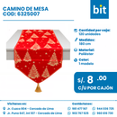 CAMINO DE MESA  NAVIDEÑO COD: C012408-6325007 CJN 120 UND