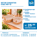 C01 SET DE CANASTAS COD: 140-13 CJN 24 SET