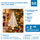 C01 ADORNO COLGANTE NAVIDEÑO EN FORMA DE ARBOL COD: JT24-HB027 CJN 120 UND
