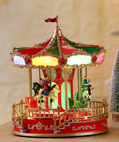 C03 ADORNO NAVIDEÑO TIPO VILLA TAMAÑO : 23.2*23.2*28.2cms/ COD:W270- CJN 8 UNDS