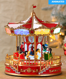 C03 ADORNO NAVIDEÑO TIPO VILLA TAMAÑO : 23.2*23.2*28.2cms/ COD:W269- CJN 8 UNDS