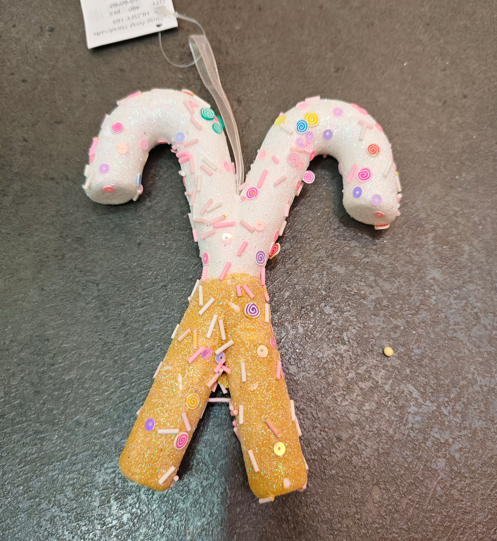 C03 ADORNO ARBOL NAVIDENO DE ESPUMA EN FORMA DE BASTON DE 12X15CM/ COD: HL25FY-169 - CJN 240 UNDS