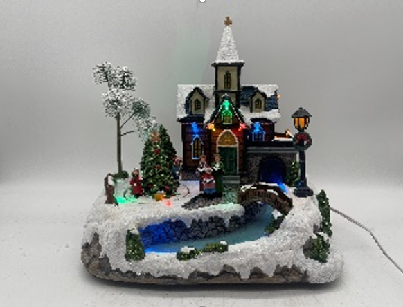 C03 ADORNO VILLA NAVIDEÑA MEDIDA : 27*20*25/ COD :FQ25015 CJN 4 UND